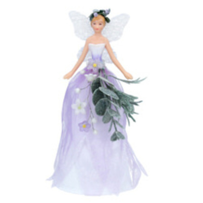 This beautiful small fairy in white and lilac comes complete with eucalyptus trim and wings made from glitter. Designed by Gisela Graham it will make a lovely addition to your Christmas Tree. This Tree Topper will delight for years to come. It will compliment any style Christmas Tree and will bring Christmas cheer to adults and children at Christmas time year after year. Remember Booker Flowers and Gifts for Gisela Graham Christmas Decorations.
